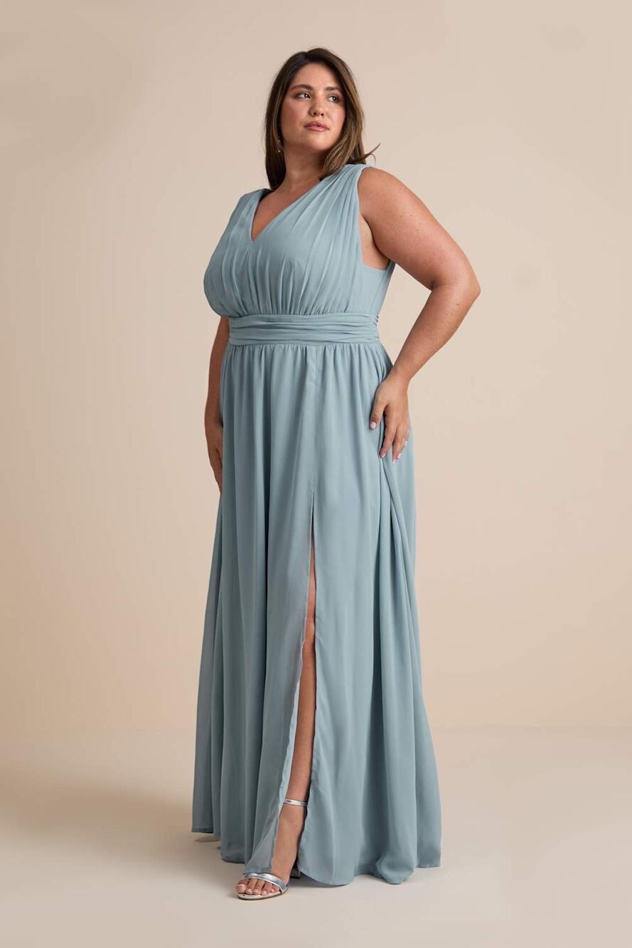 NWT Lulus Heavenly Hues Light Blue Maxi Dress Bridesmaid Wedding Formal Ball 3X
